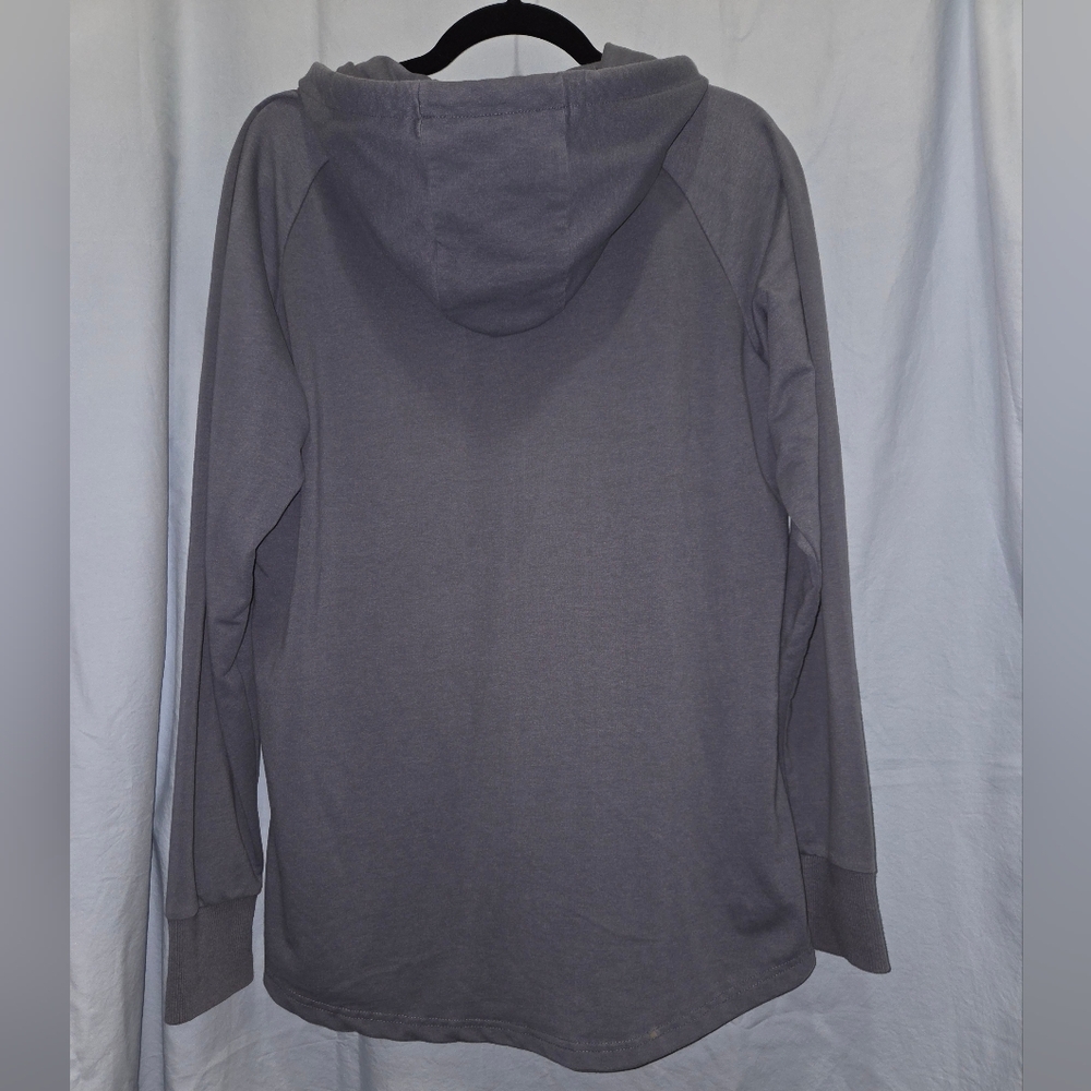 G207. Gymshark Zip-Up Hoodie in Blue/Gray - Size L - Picture 5 of 9